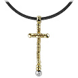 Orlando Orlandini Capriccio - 18K Gold Cross Pendant w/ Diamond