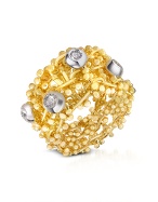 Orlando Orlandini Diamond 18K Yellow Gold Band Ring