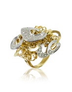 Fashion - Diamond 18K Gold Charm Ring