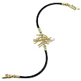 Orlando Orlandini Flirt - 18K Gold & Rubber Bracelet w/ Diamond
