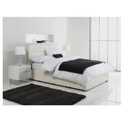 Orleans Double Faux Leather Storage Bed, White