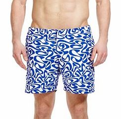 Bulldog blue water print shorts