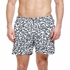 Orlebar Brown Bulldog grey water print shorts