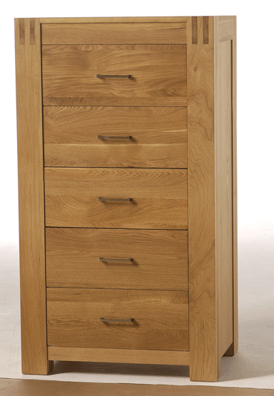 Oak 5-Drawer Lingerie Chest