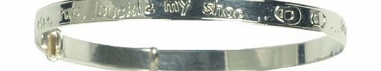 Ornami Silver Childrens One, Two, Buckle My Shoe Bangle