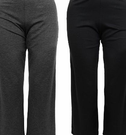 Oromiss Womens Ladies Casual Straight Comfy Plain Tailored Trousers Plus Size