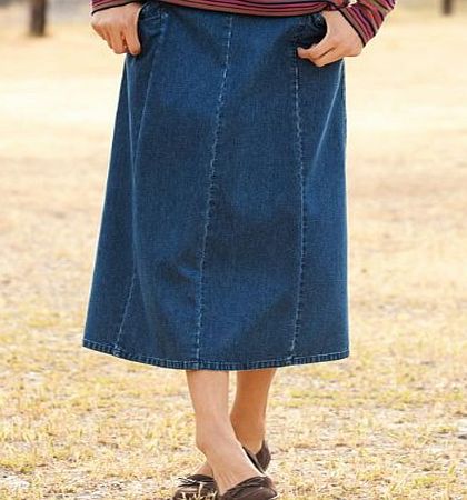 Orvis Vintage Denim Panel Skirt / Petite, 10