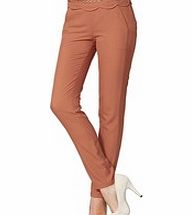 Brown embellished waist trouser