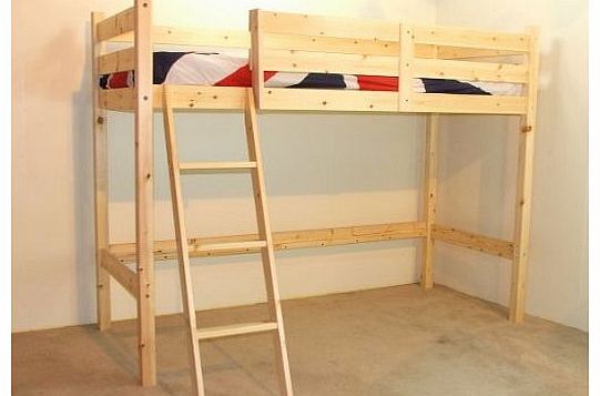 SHORT loft bunkbed 2FT 6 small single highsleeper with 15cm thick sprung mattress