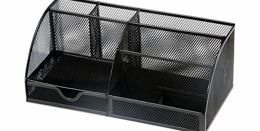 Osco Black Mesh Desk Organiser, Large