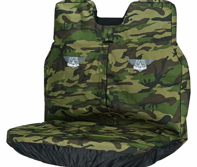 Double Seat Cover - Green Camo