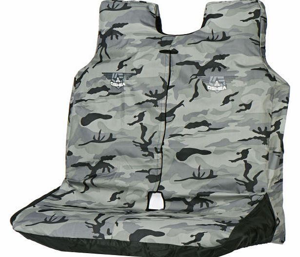 Double Seat Cover - Grey Camo