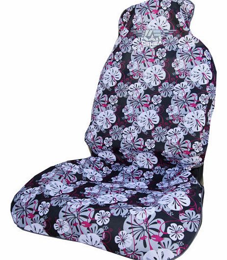 Single Seat Cover - Black Floral