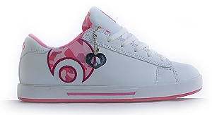 Osiris Ladies Serve Ladies Skate Shoes - White/Pink Camo