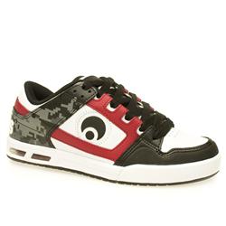Osiris Male Assist Leather Upper in Black and Red