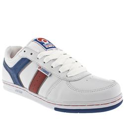 Male Caswell Leather Upper in White and Blue