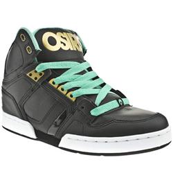 Osiris Male Nyc 83 Bronx Leather Upper Fashion Large Sizes in Black and Gold