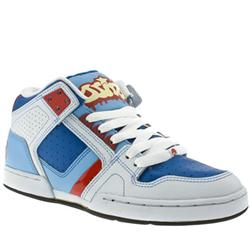 Osiris Male Osiris South Bronx Leather Upper in White and Blue