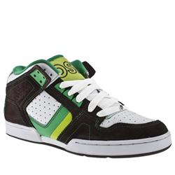 Osiris Male South Bronx Leather Upper Fashion Large Sizes in Brown and White