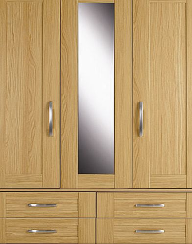 Oslo 3 Door Combi Wardrobe - Oak