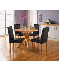Oslo Dining Table and 4 Woburn Chocolate Chairs