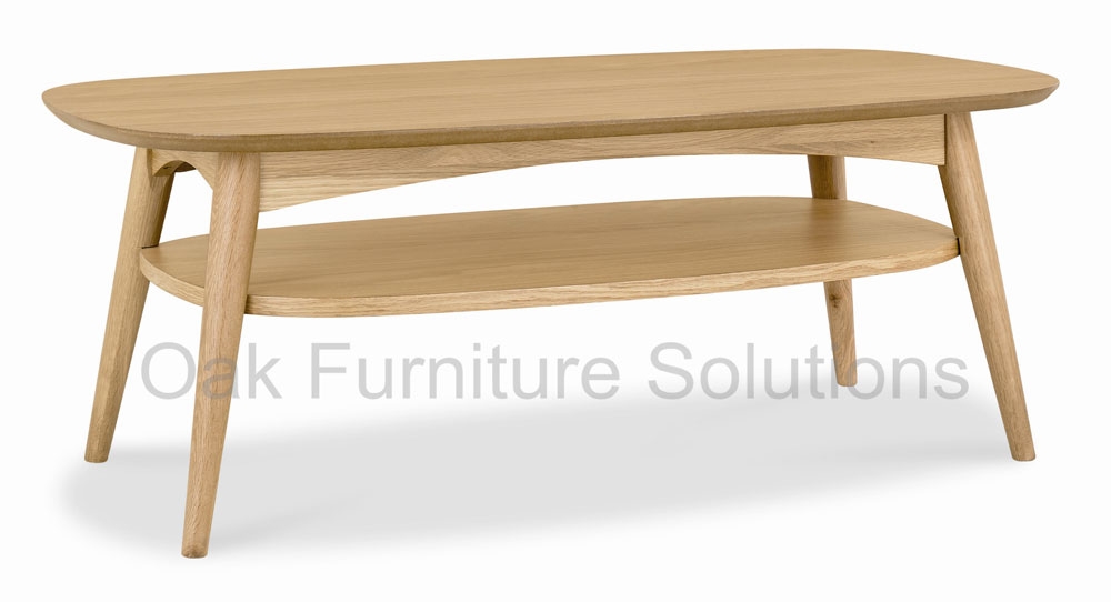 Oslo Oak Coffee Table with Shelf