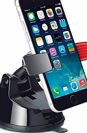 Osomount 360 Grip Universal in Car Mount Holder for iPhone 6/ 6 Plus / 5S /5C /4/4S Samsung Galaxy S5 /S4 /S3 / Note 4/3 amp; Other Smartphones - Black (Flex 360 Black)