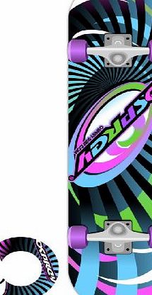 Osprey Double Kick Pro Maple Deck Skateboard - Retro Swirls