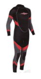 Osprey Mens Osprey Large 39` Chest Full Length Wetsuit in Black with Red Stripes