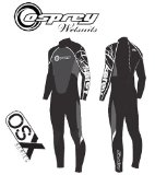 Osprey Mens Wetsuit - XXXLarge (44` Chest) Black and White
