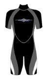 Osprey (Osprey) Womens Shorty Wetsuit Chest 34` (X-SML) (Black/Grey)