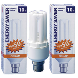 Osram Energy Saver Bulbs - 10w Pack of 3