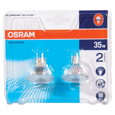 Osram Halogen 35W GU4 2 Pack 4.00832E 12