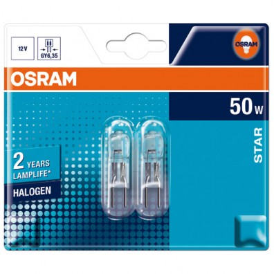 Osram Halogen 50W GY6 2 Pack 4.00832E 12