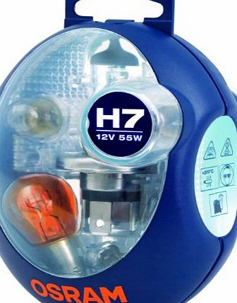 Osram  Minibox H7mobile lamp replacement headlamp  5 spare lamps  3 flat fuses