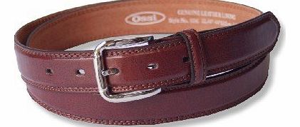 Real Leather Lined Belt by Ossi in Chestnut (32`` - 36``)