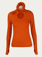 OSSIE CLARK KNITWEAR ORANGE M OS-U-KW38J17A8