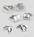 Other 3 Pairs of Ribbed Design Cufflinks