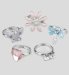 5 Assorted Rings with Jewellery Box