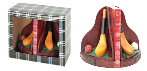 Ascot and Taylor Wooden Historic Golf Bookends