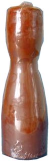 Candles Bowling Pin Shaped Candle Dark Brown