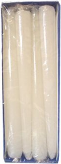 Candles Tapered 21cm Pack of 4 White