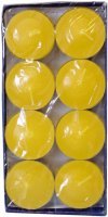 Candles Tea Lights Pack of 8 Yellow