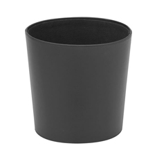 Other Bin Waste Paper Oval Faux Leather Black