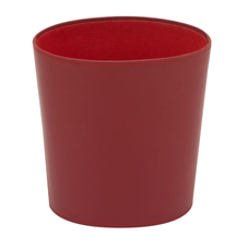Other Bin Waste Paper Oval Faux Leather Red