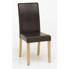 Other Dining Chair Faux Leather Brown x 2