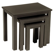 Faux Leather Nest of 3 Tables