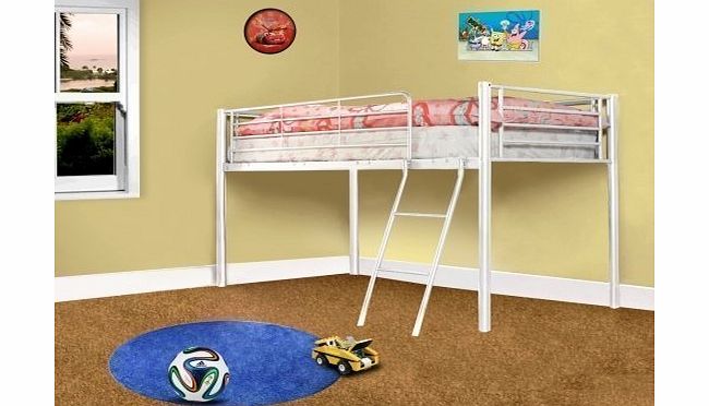 Other Kids Metal Bunk Bed Mid Sleeper Cabin White Single Bed Frame 3ft New