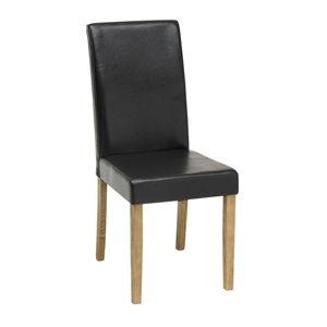 Oakleigh Dining Chair Faux Leather Brown Pair