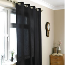 Other Right Price Eyelet Single Panel Curtain Black